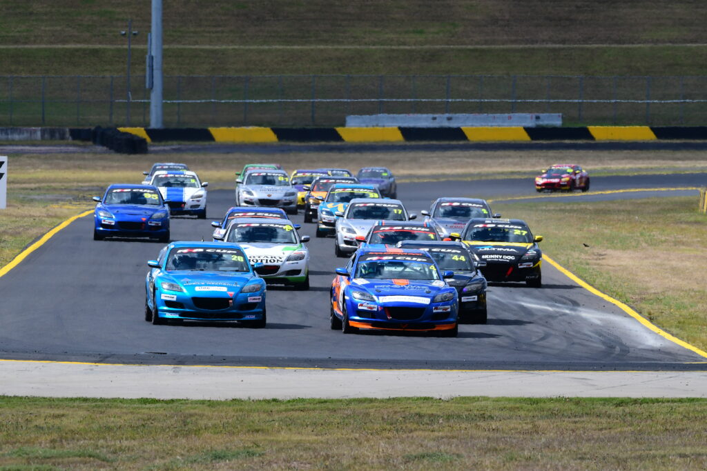 RX8 race cars on track
